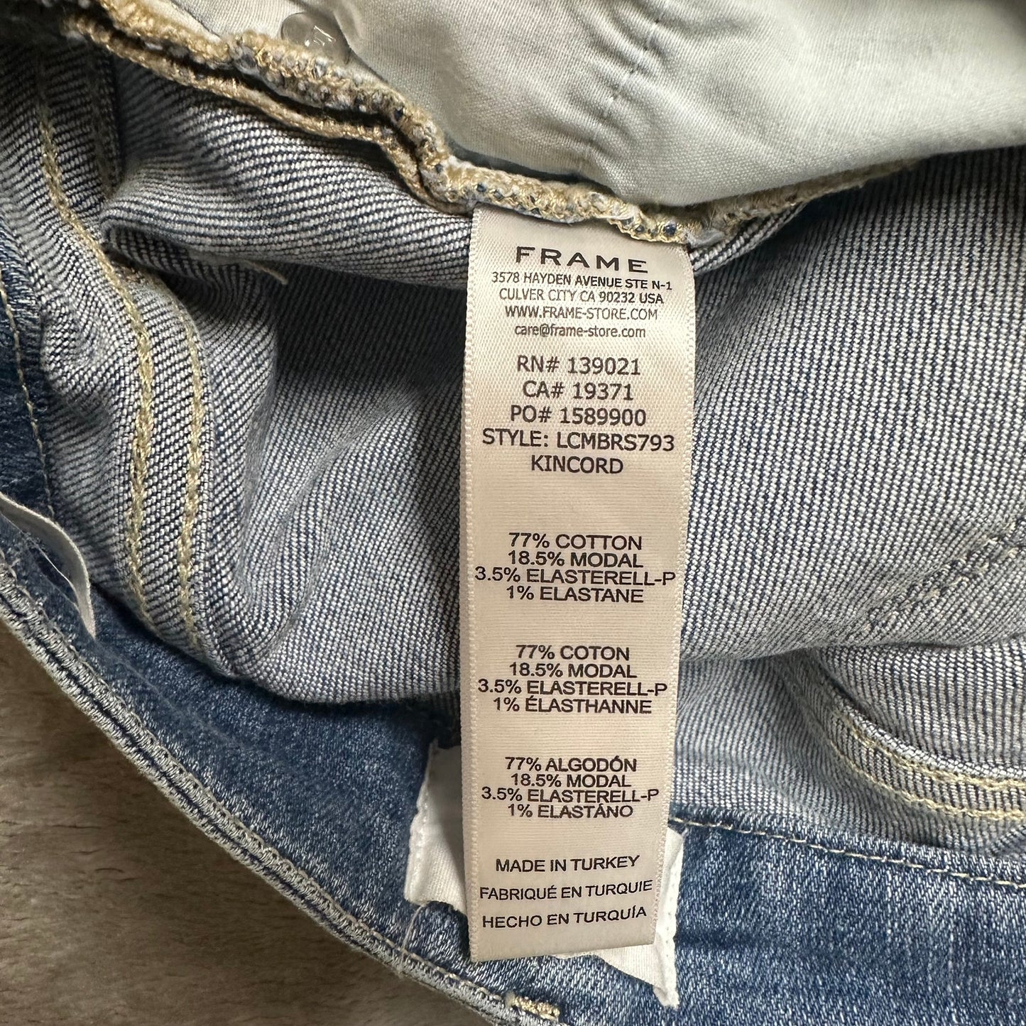 FRAME Bootcut Cut Off Jeans Women's Size 26 Blue Denim