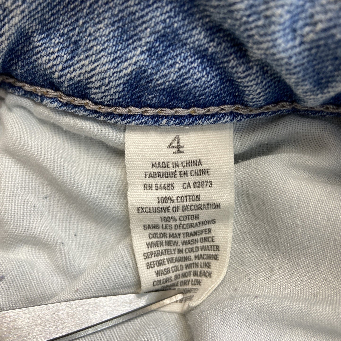 American Eagle Heavy Distressed Cut Off Jean Shorts Women's Size 4 Blue
