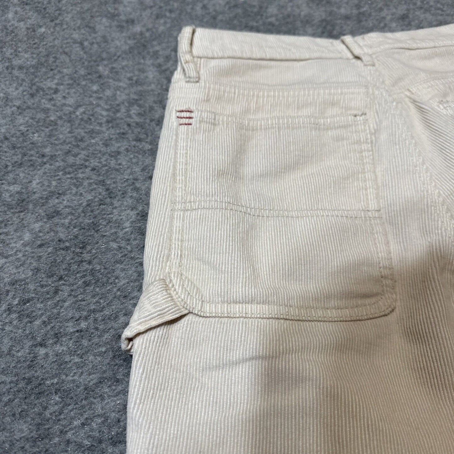 BDG Corduroy Carpenter Slim Straight Jeans Women's Size 26 Cream White