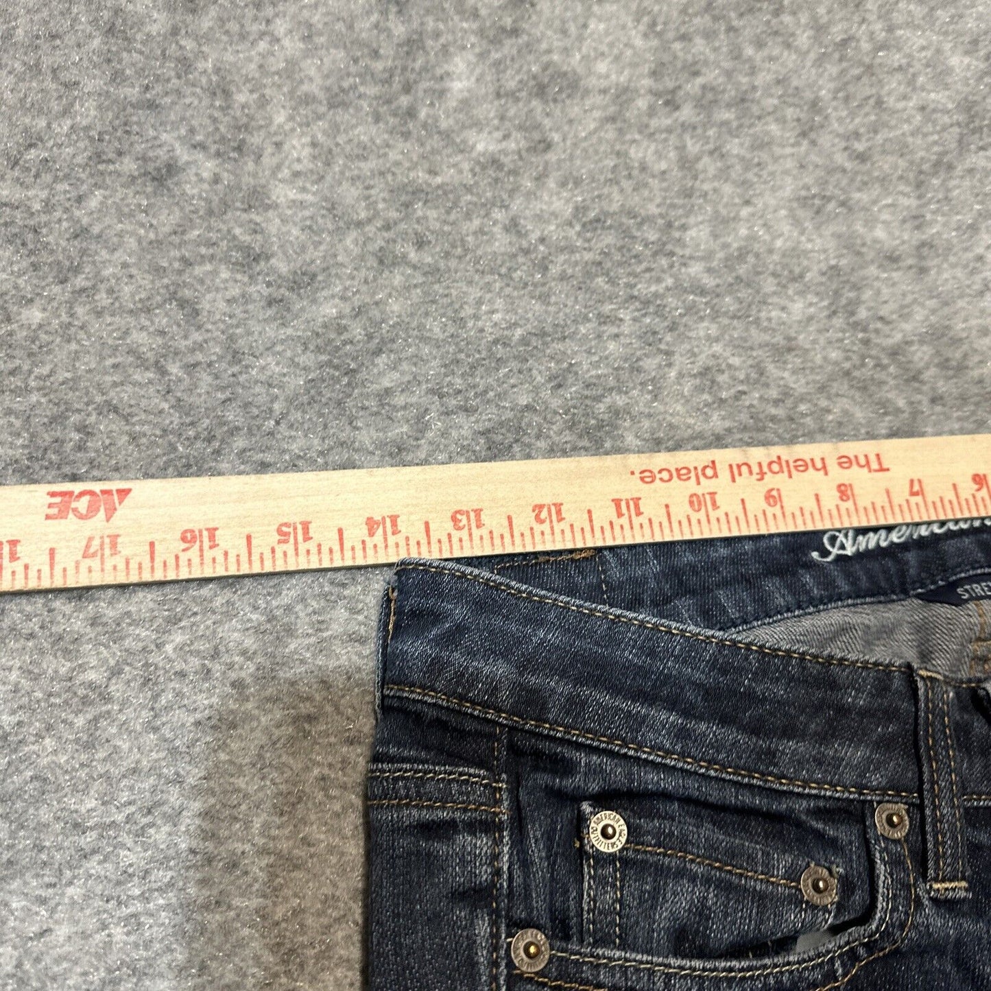 American Eagle Stretch Women's Super Skinny Jeans Size 0R Blue Dark Denim