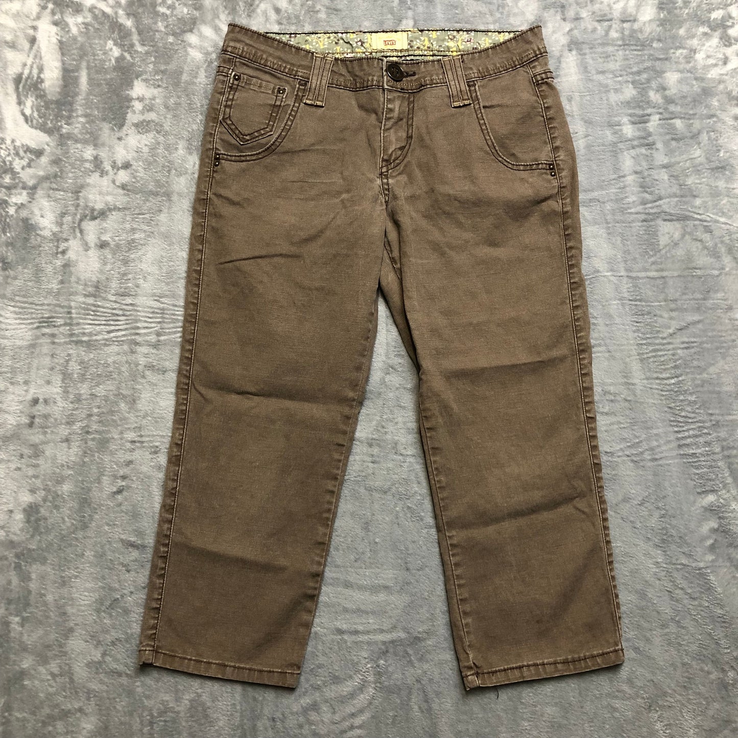 Vintage Levi's Straight Capri Pants Women's Size 7 Brown