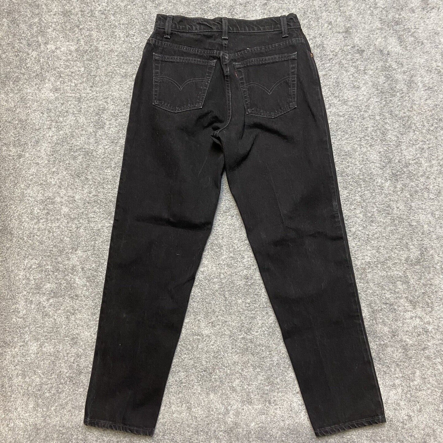 Vintage Levi's 550 Relaxed Fit Tapered Leg Jeans Women's Size 13 Med Black Denim
