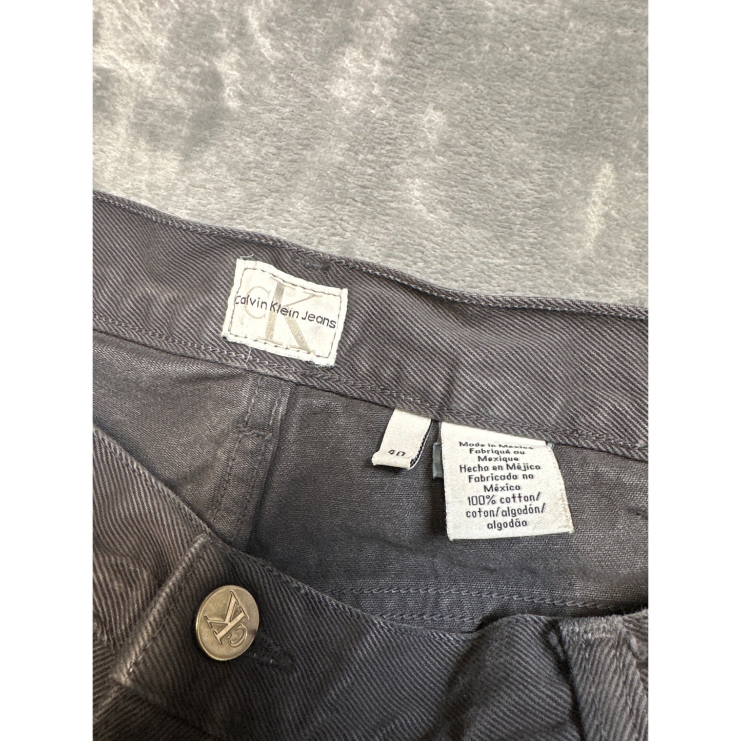 Calvin Klein Jeans Straight Jeans Men's Size 40x32 Black Denim