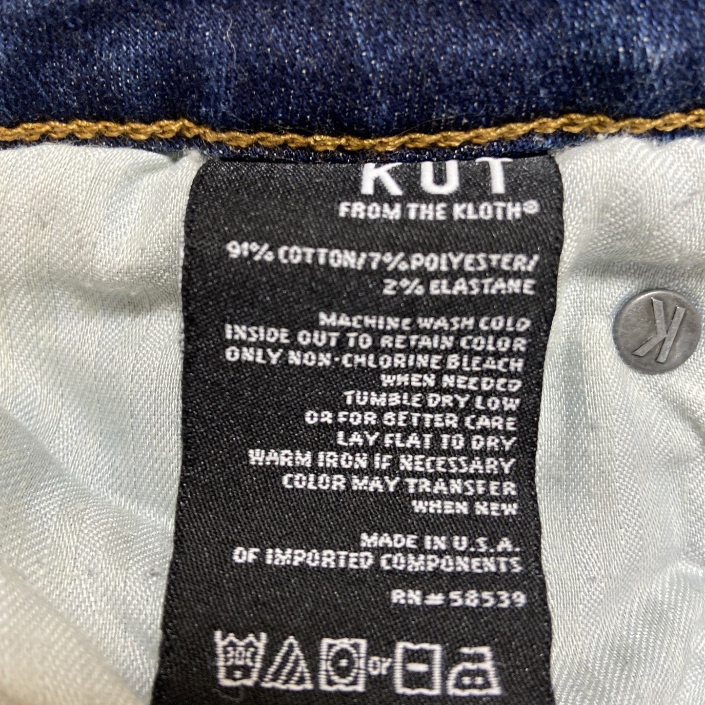 KUT From The Kloth Skinny Jeans Women's Size 14L Dark Wash Blue Denim