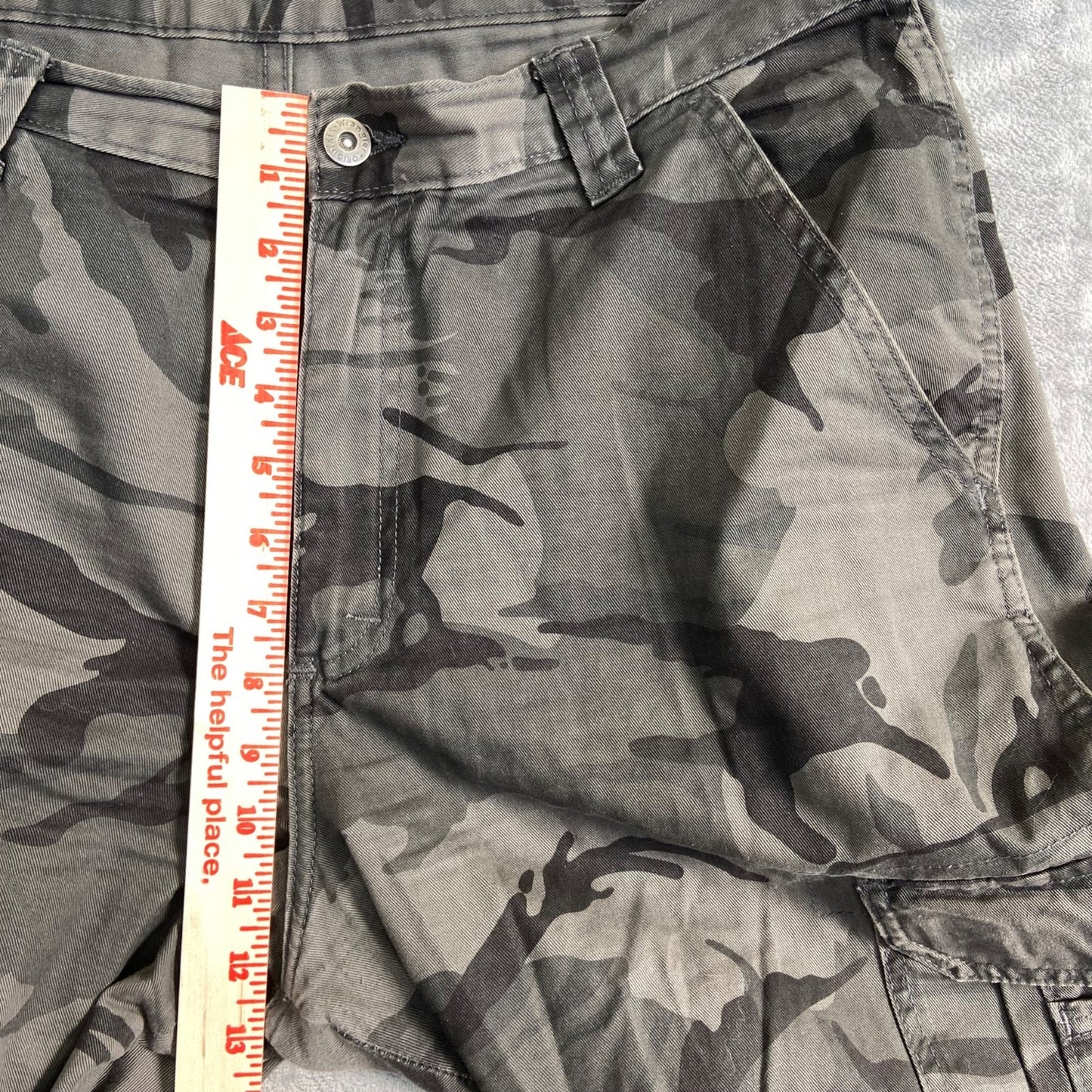 Wrangler Originals Cargo Pants Men's 34x32 Camo 100% Cotton Outdoor