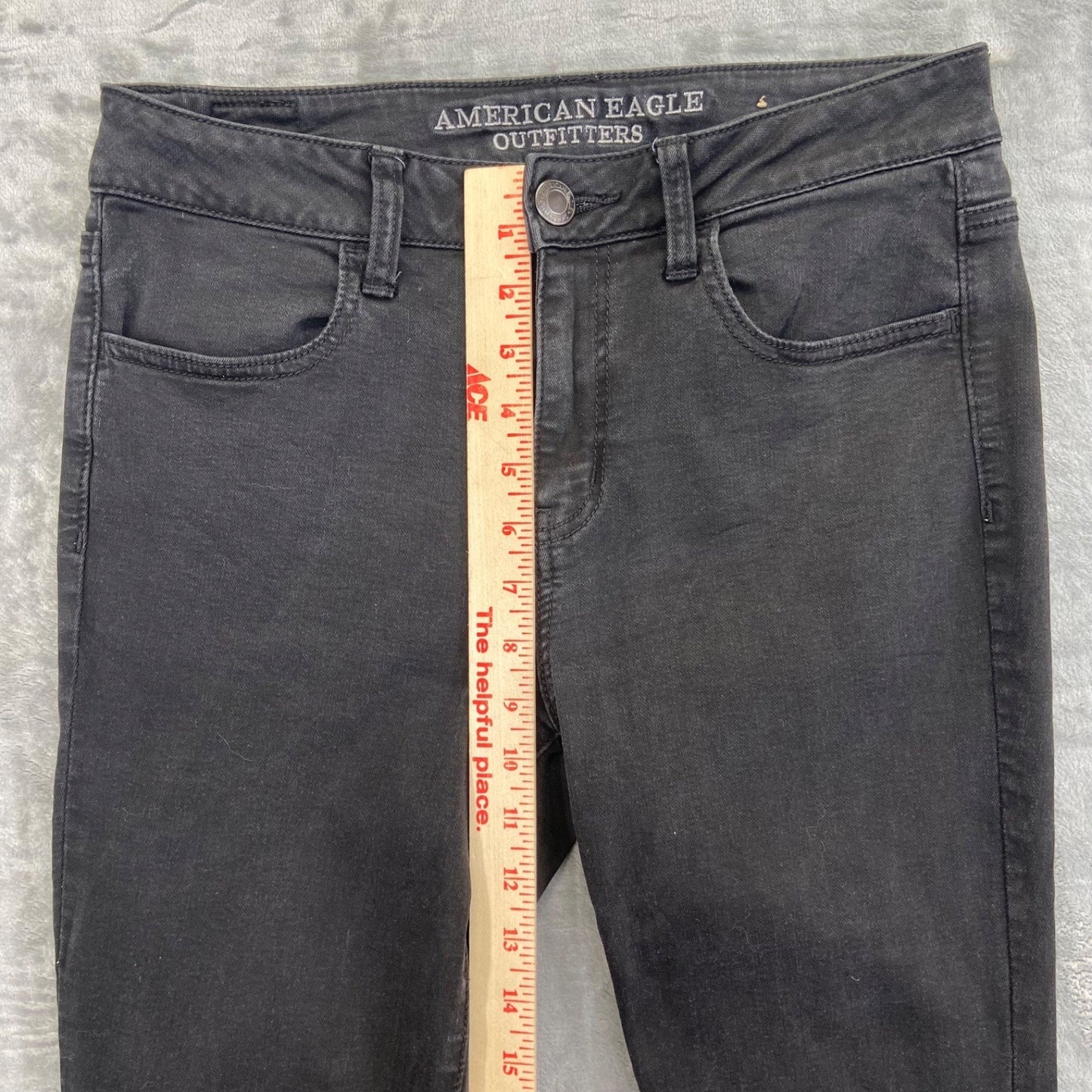 American Eagle Women's Hi-Rise Jegging Super Stretch Black Size 2 #534424