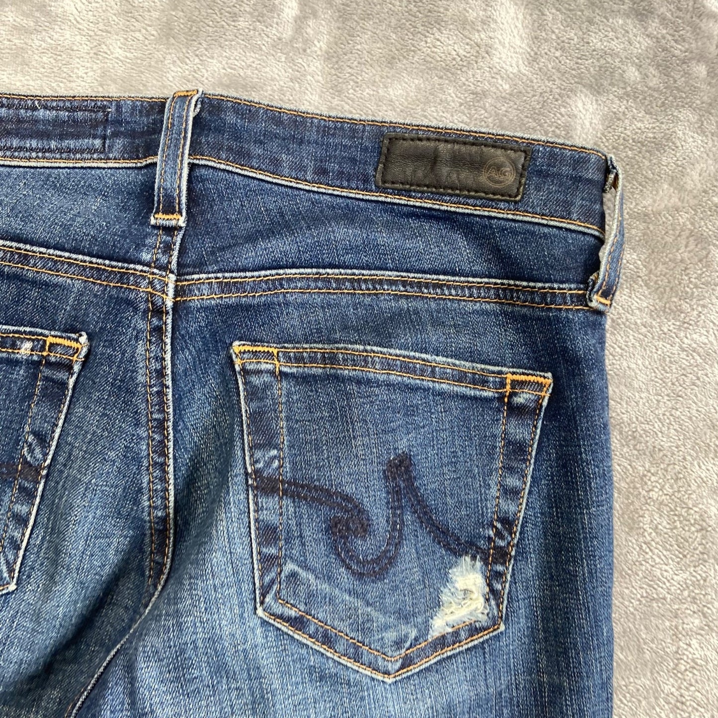 AG Adriano Goldschmied Women's Super Skinny Ankle Jeans 24R Blue