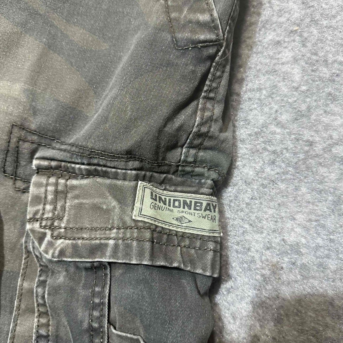 Unionbay Mens Cargo Shorts Brown Camo Pattern Size 40 Dark Wash Pants