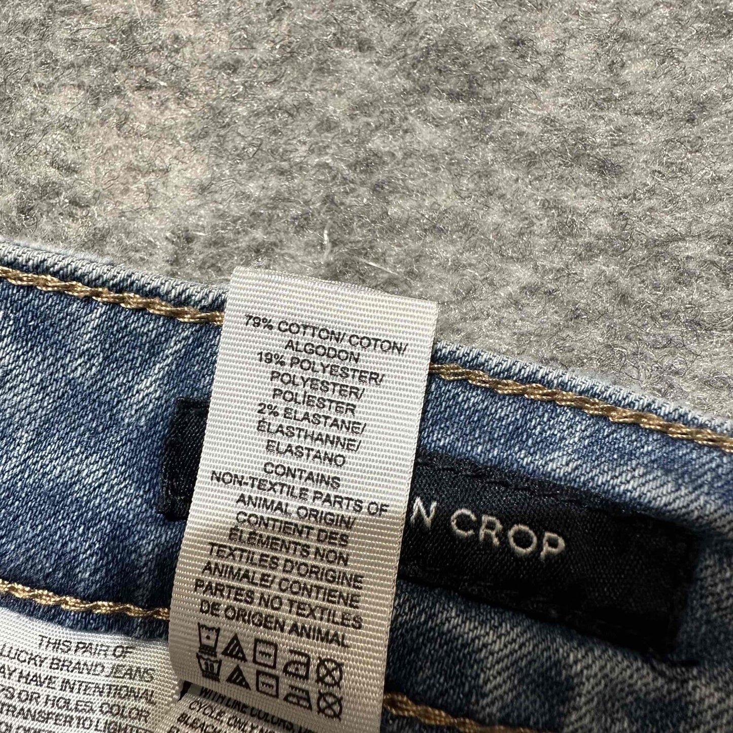 Lucky Brand Hayden Womens Crop Jeans Light Wash Denim Skinny Pants Size 6 28