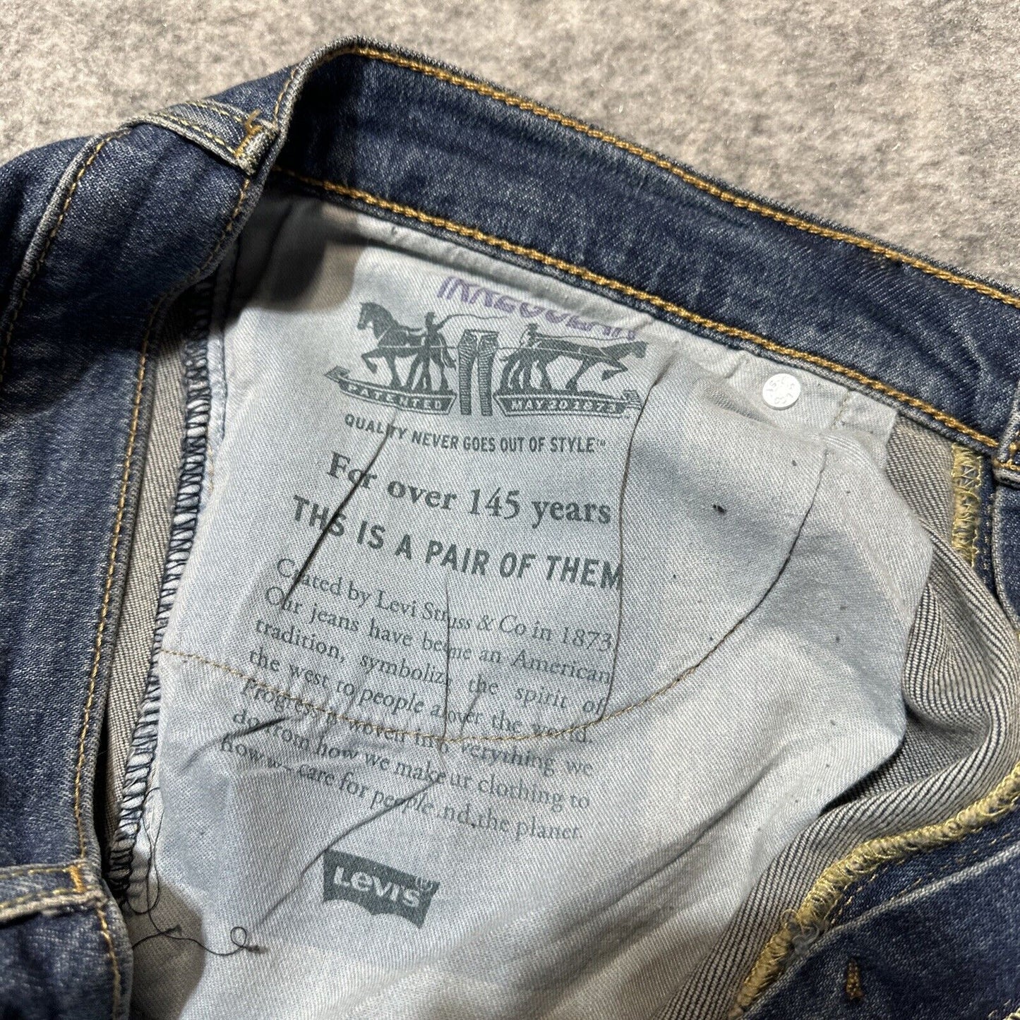 Levi's 505 Regular Fit Men's Cropped Jeans Size 36x32 Blue Dark Wash Denim