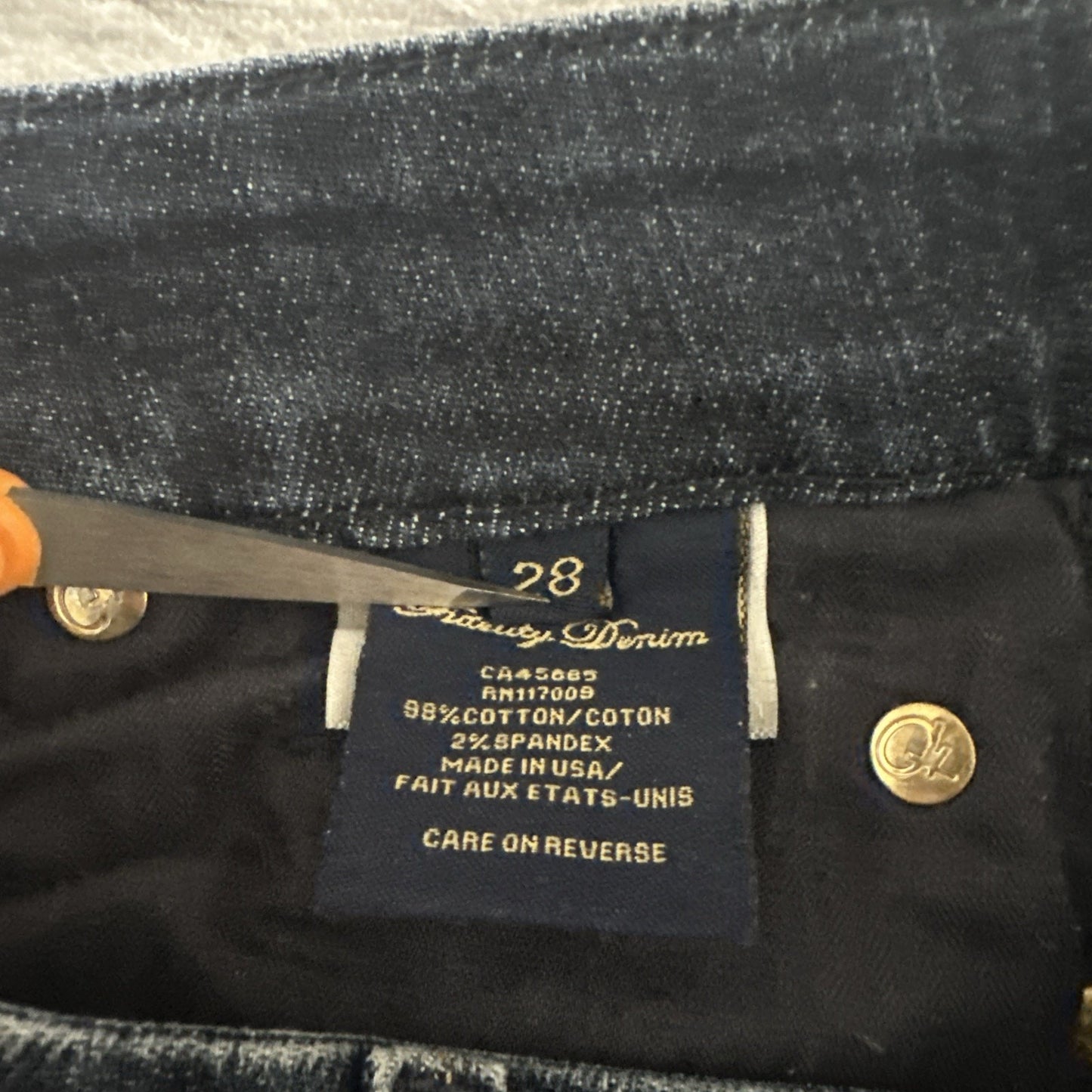 Fidelity Supreme Flared Jeans Women’s Size 28 Dark Blue Denim