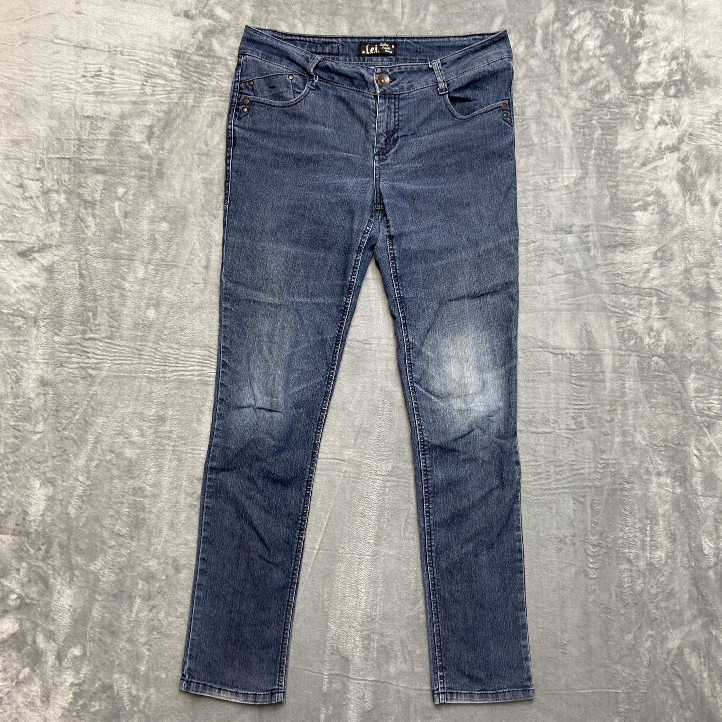 LEI Ashley Skinny Jeans Women's Junior Size 11 Dark Wash Blue Denim