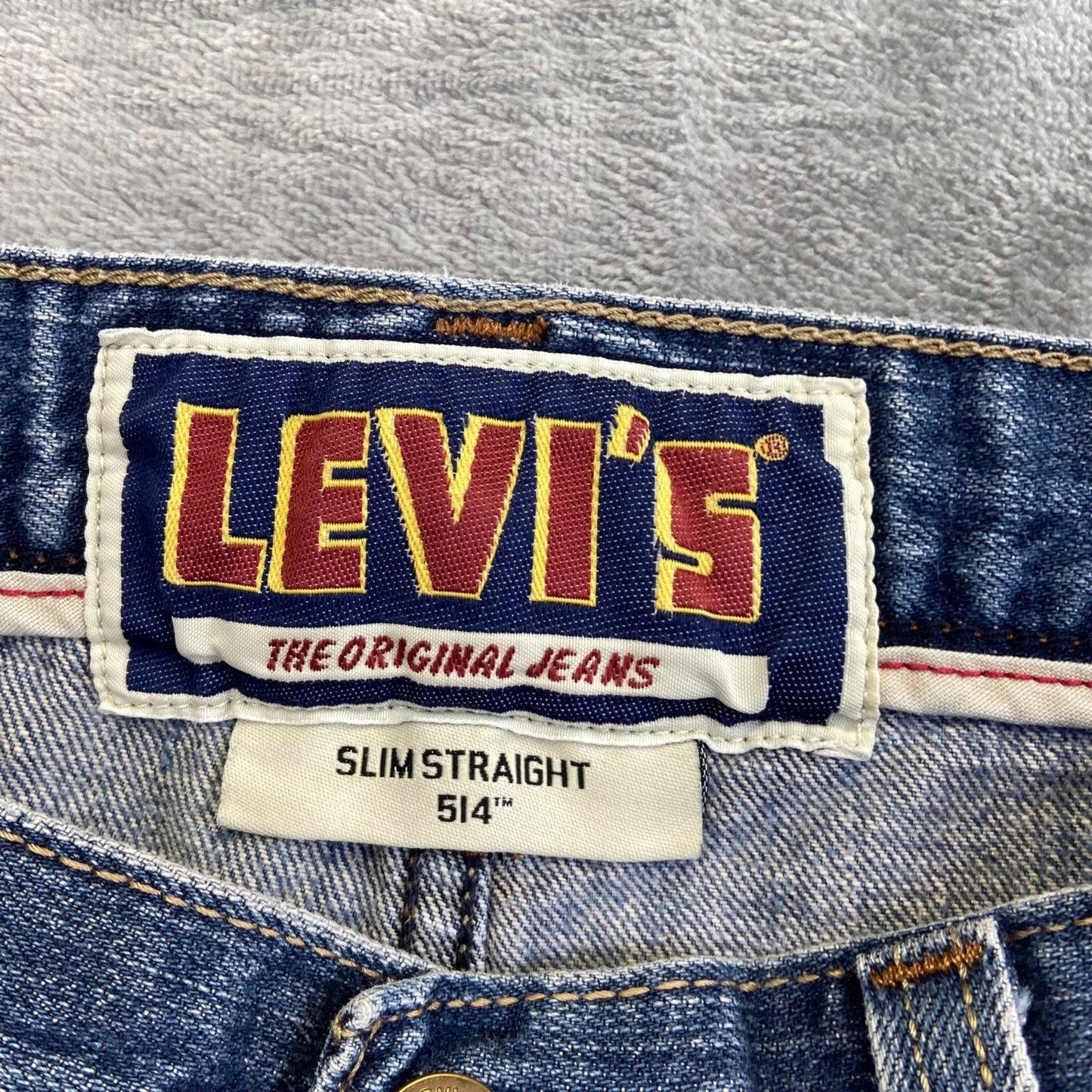 Vintage Levi's Men's 514 Slim Straight Cutoff Denim Shorts 33 Blue Jorts