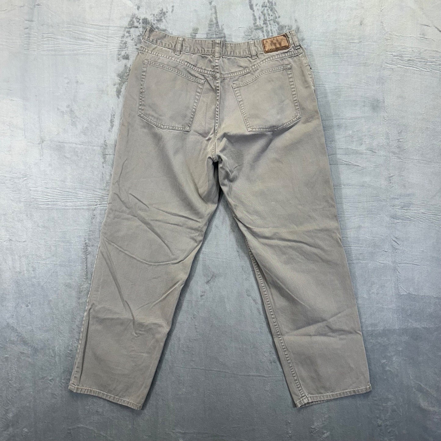 Calvin Klein Men's Easy Fit Jeans 36 Beige Denim