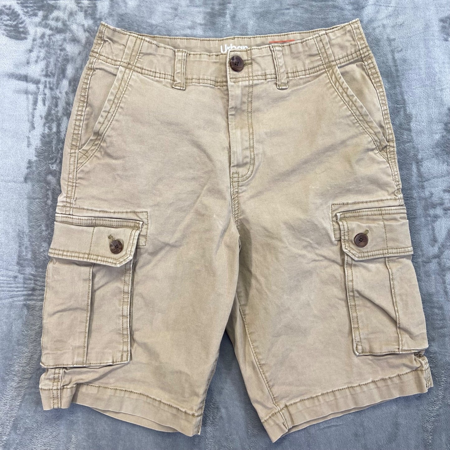 Urban Pipeline Men's Superflex Cargo Shorts Size 31 Beige Khaki