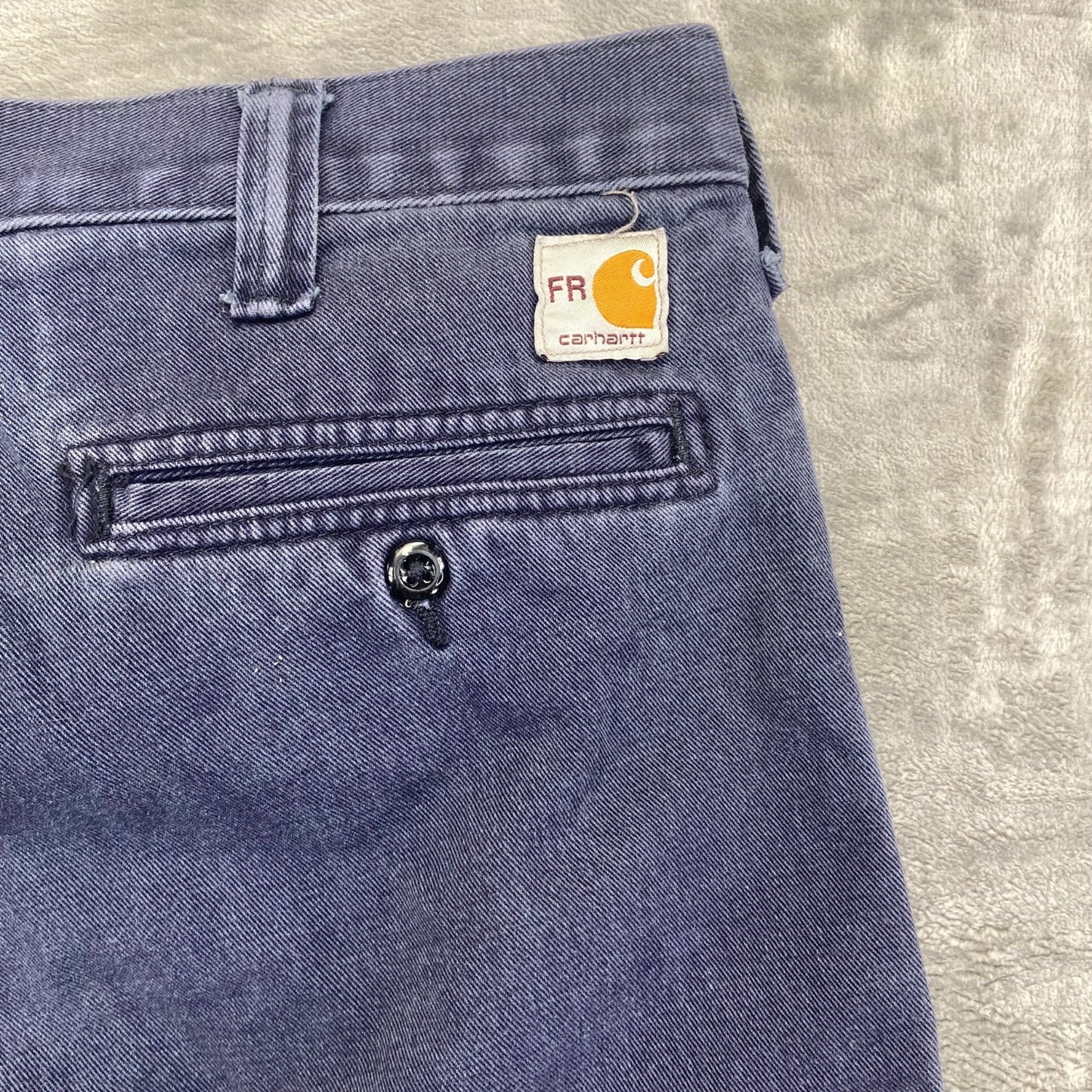 Carhartt FR Men's Straight Leg Pants 36x28 Dark Blue Flame Resistant