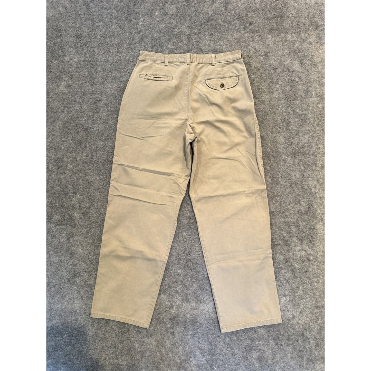 Vintage L.L.Bean Women's Pleated Bootcut Chino Pants Size 10 Beige Chinos