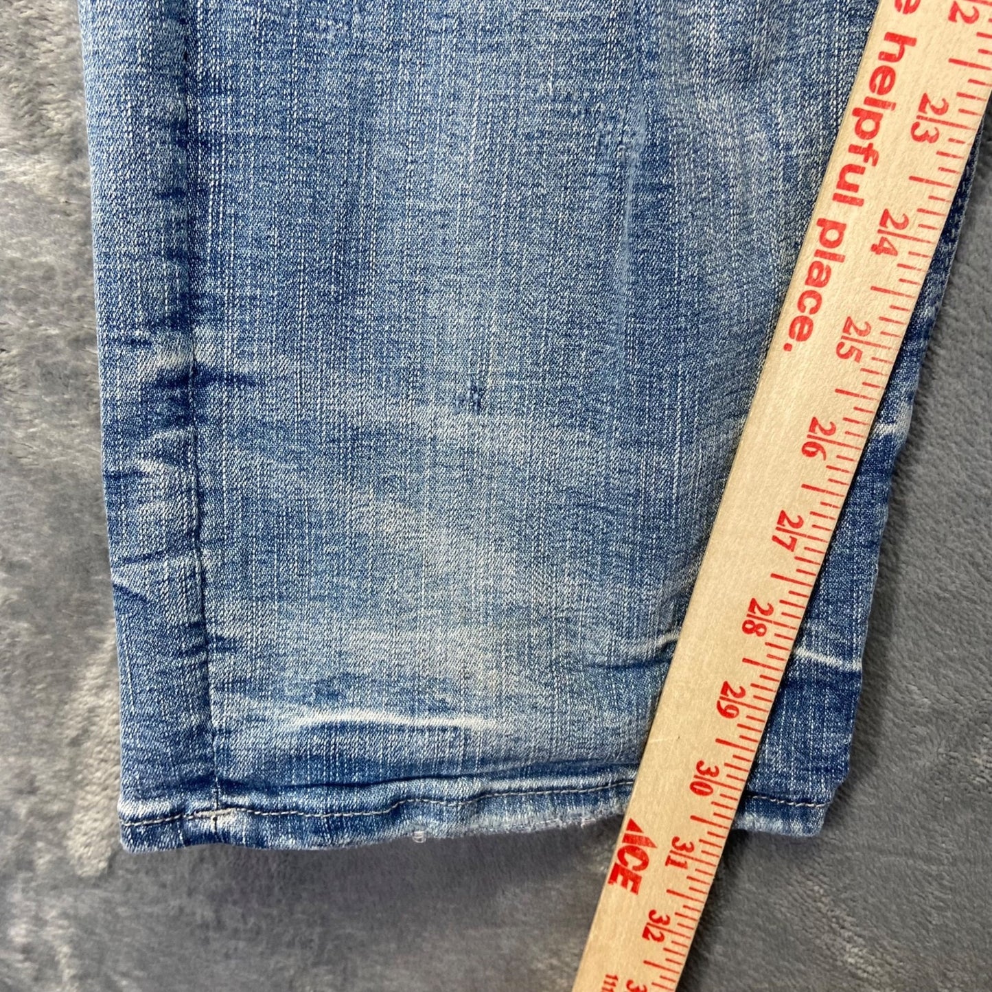 Jordan Craig Men's Distressed Straight Jeans 38x32 Blue Light Wash Hip Denim