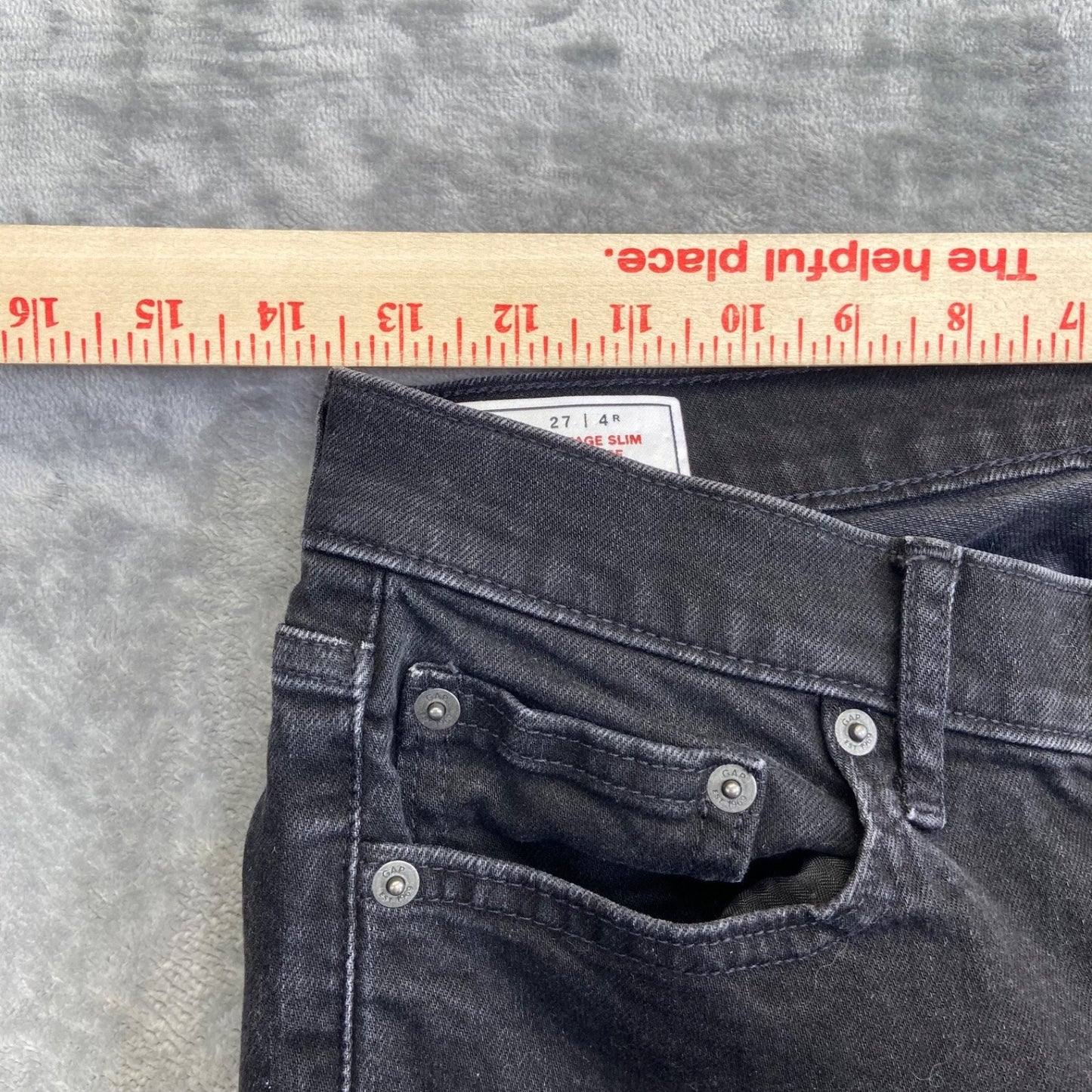GAP Women's Vintage Slim Mid Rise Jeans Black Size 27 #534424
