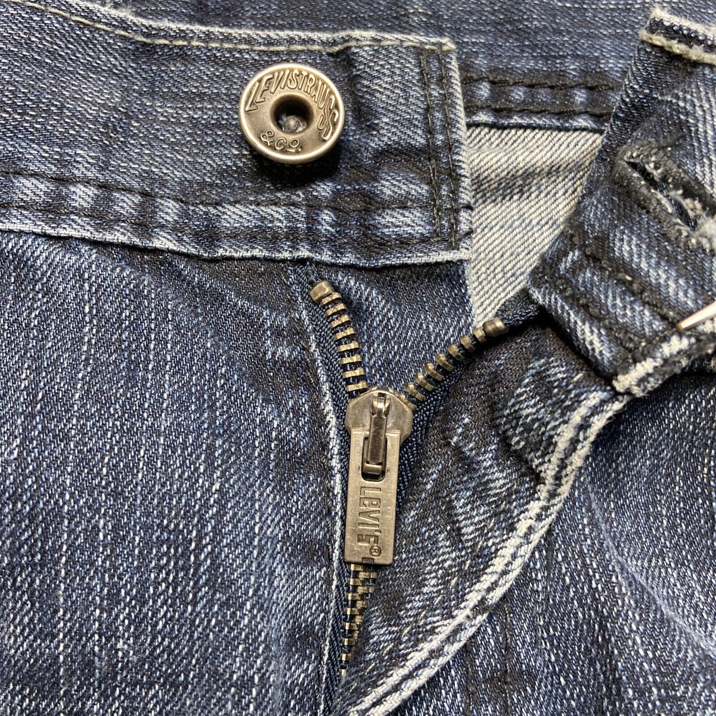Levi's 514 Slim Straight Jeans Mens Size 29x30 Western Dark Wash Zip Pocket Rare