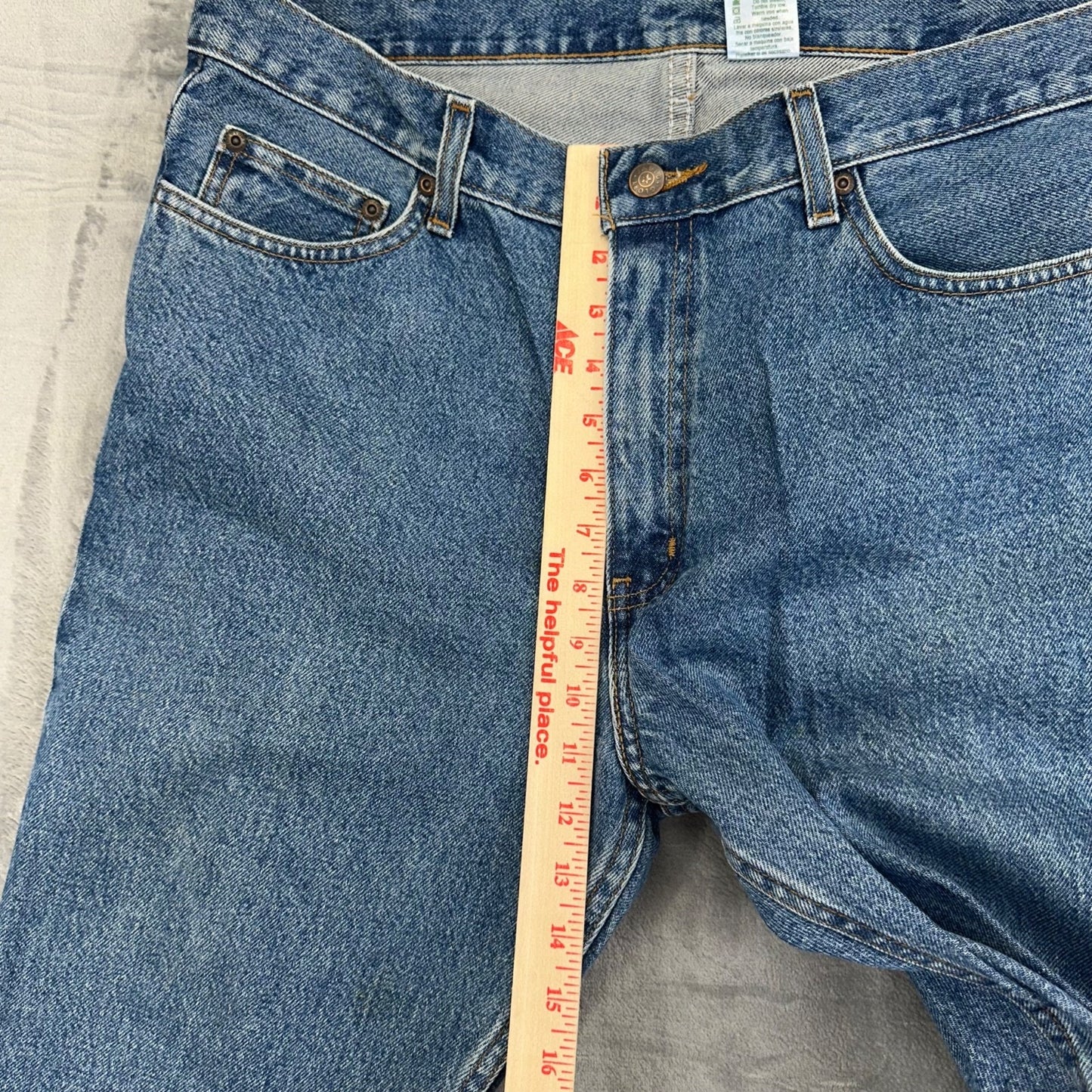 Vintage Faded Glory Men's Straight Jeans 36x30 Blue Denim #2013