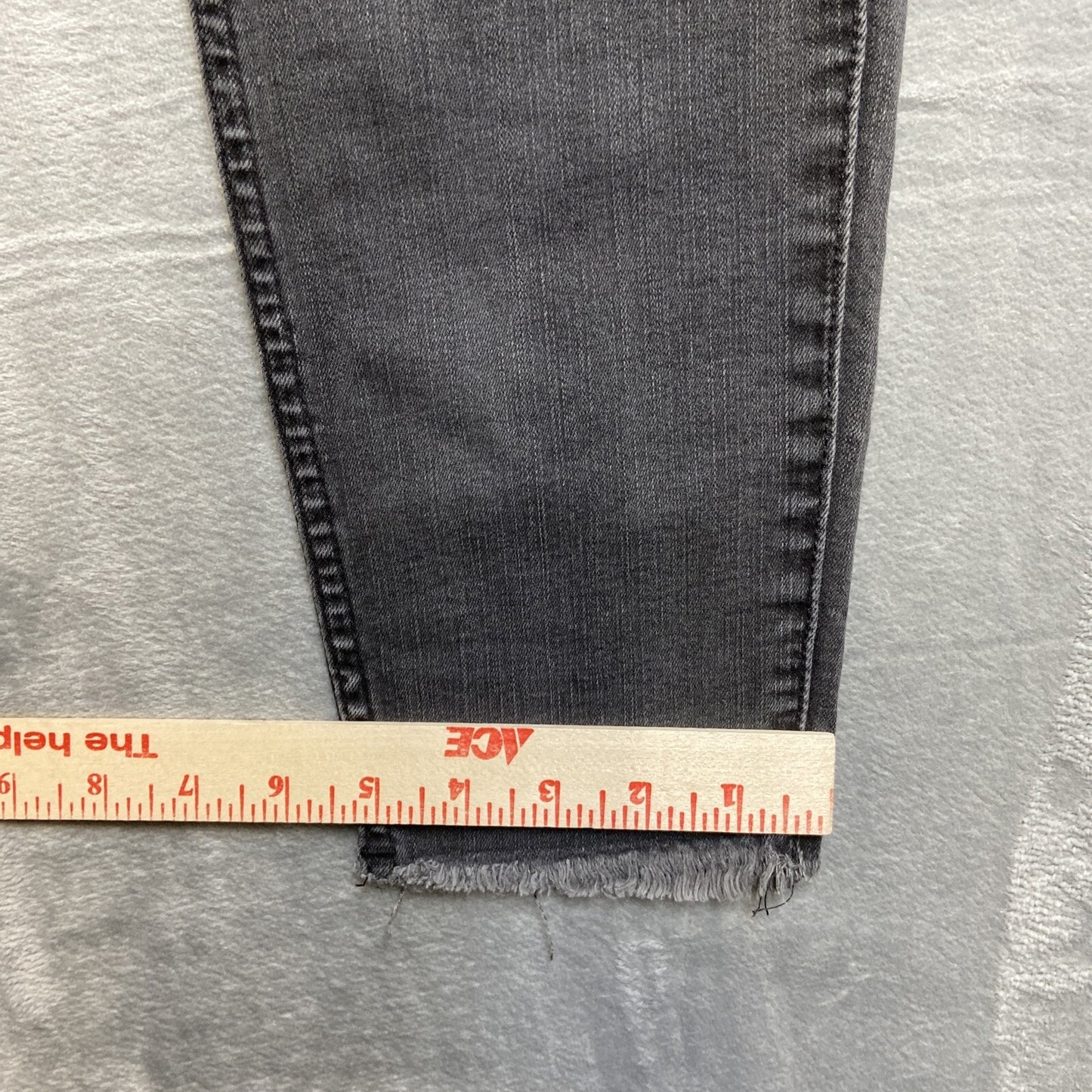 Madewell 10” High Rise Skinny Jeans Women’s Size 31p Dark Gray Button Fly Denim