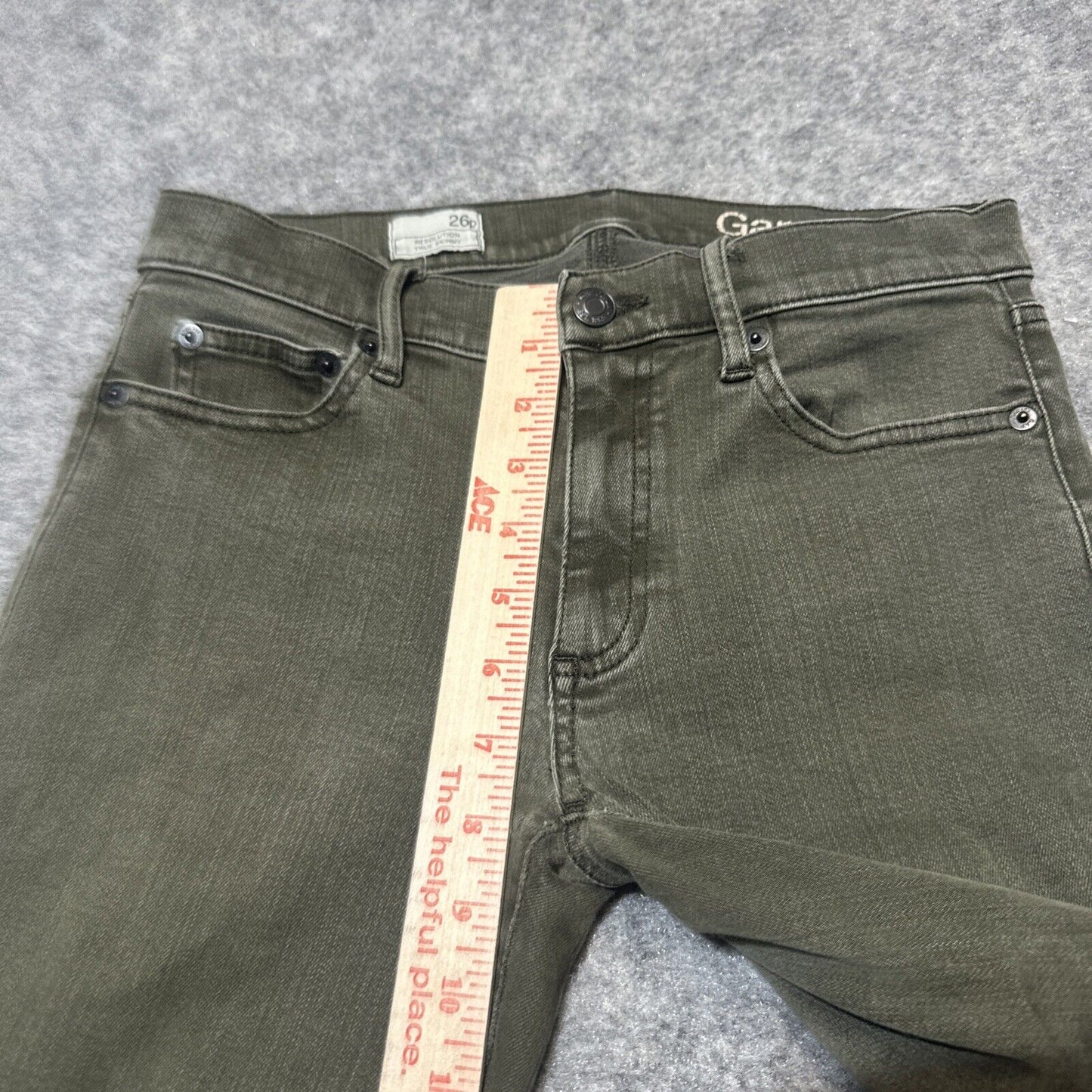 Gap 1969 Resolution Women's True Skinny Jeans Size 26 Petite Green