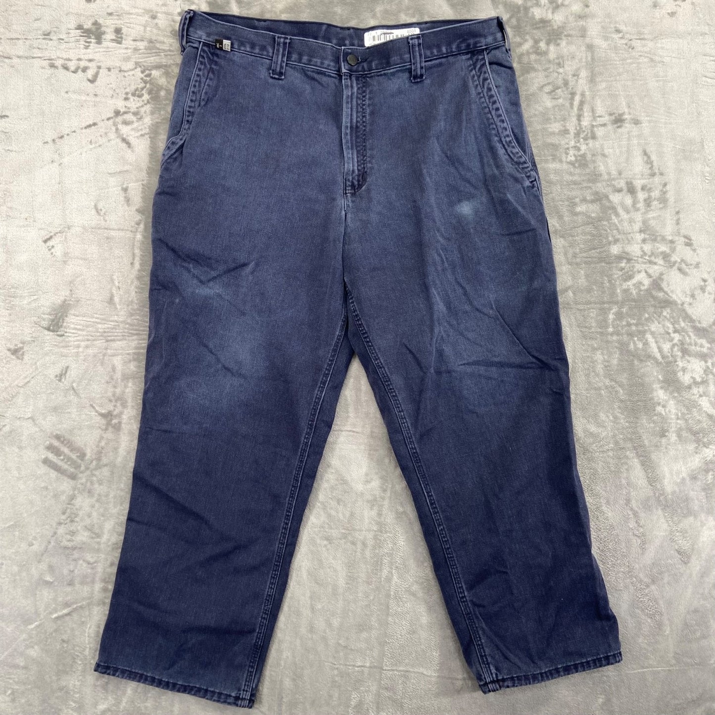Carhartt FR Men's Straight Pants 36x28 Dark Blue Flame Resistant