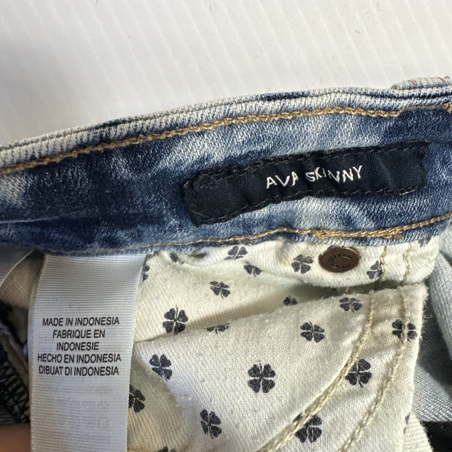 Lucky Brand Jeans Womens 6/28 Ava Skinny Mid Rise Light Wash Stretch Blue Denim