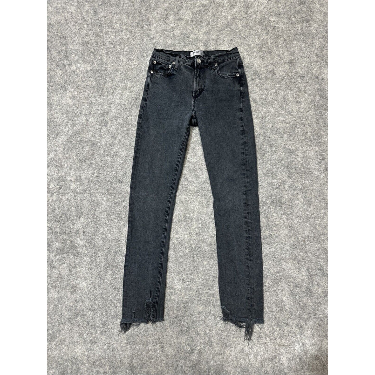 Agolde Women's Skinny Jeans Size 25 Black Dark Wash Denim