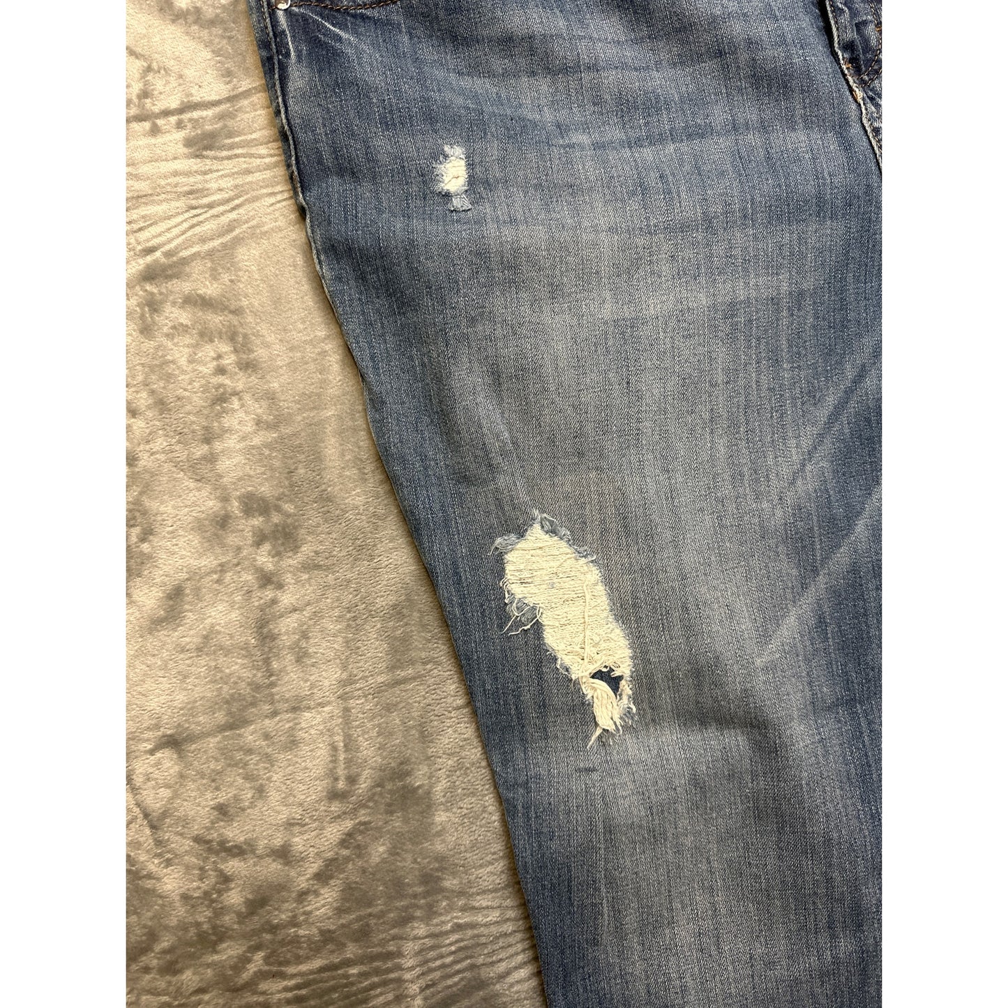 Jennifer Lopez Distressed Boyfriend Jeans Women's Size 20W Blue Denim