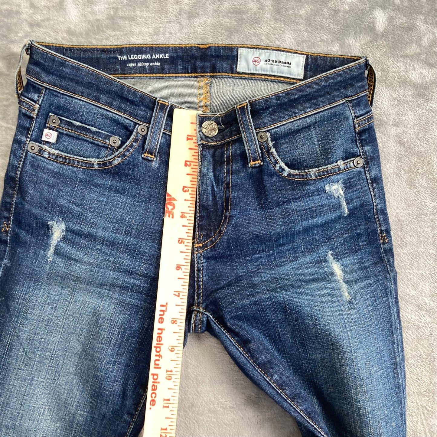 AG Adriano Goldschmied Women's Super Skinny Ankle Jeans 24R Blue