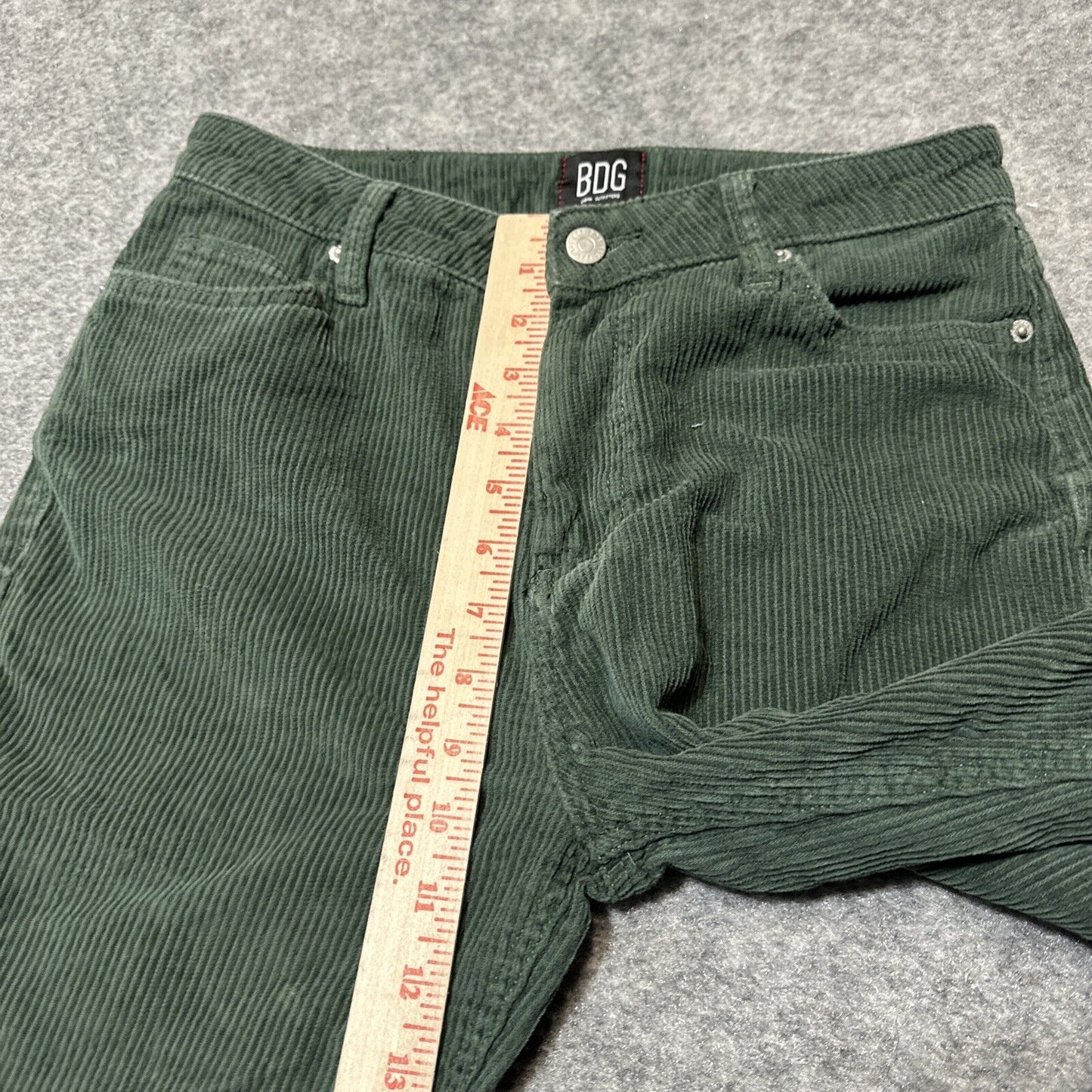BDG Urban Outfitters Women's Corduroy High Rise Mom Jeans Size 25 Green Denim