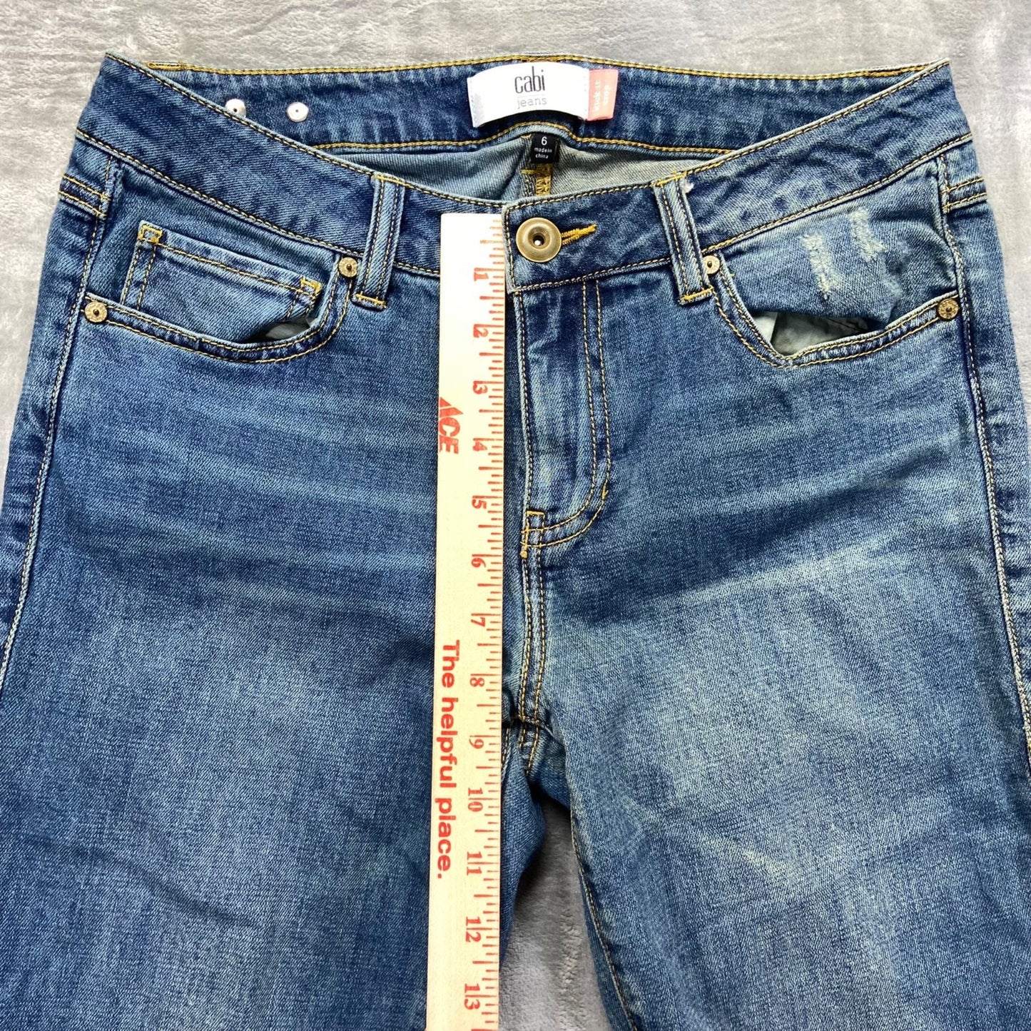 Cabi Kick It Crop Jeans Women's Size 6 Blue Denim Casual
