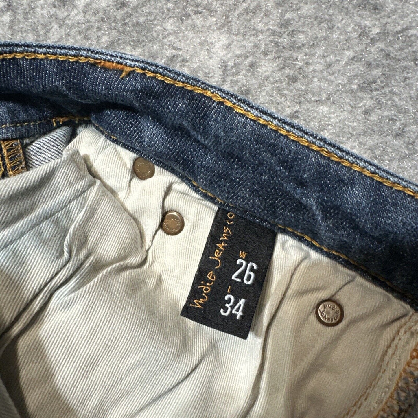 Nudie Jeans Women's Skinny Jeans Size 26 Blue Medium Wash Denim