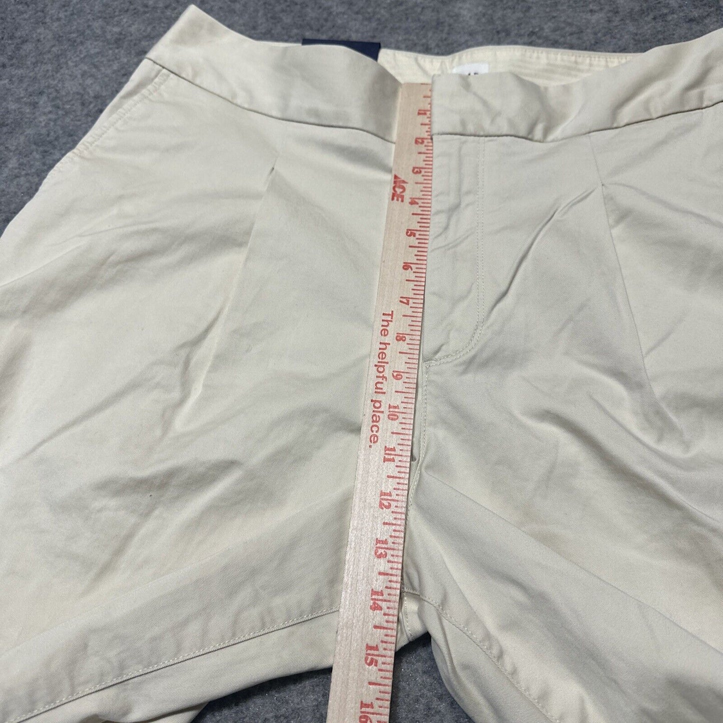 New Gap High Rise Pleated Wide Leg Khaki Women's Pants Size 16 Beige Light Wash