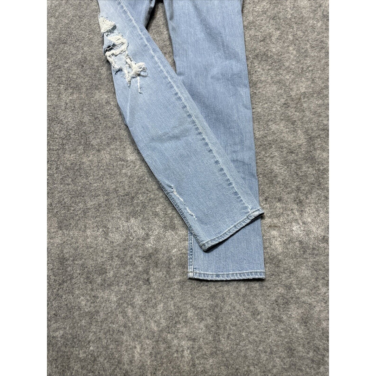 Empyre Verge Men's Distressed Skinny Jeans Size 32 Blue Light Wash Denim