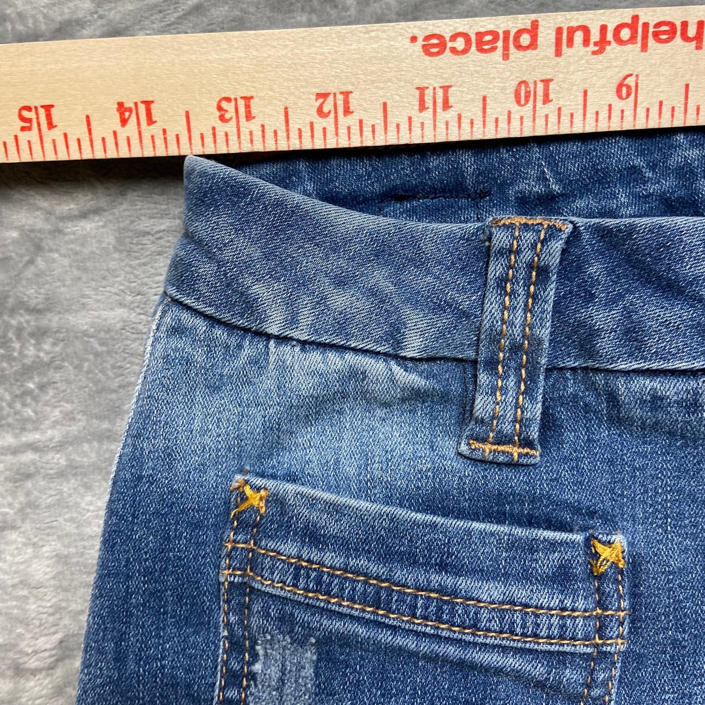 Jag Jeans High Rise Flare Jeans Women's Size 8 Blue Denim Medium Wash Distressed