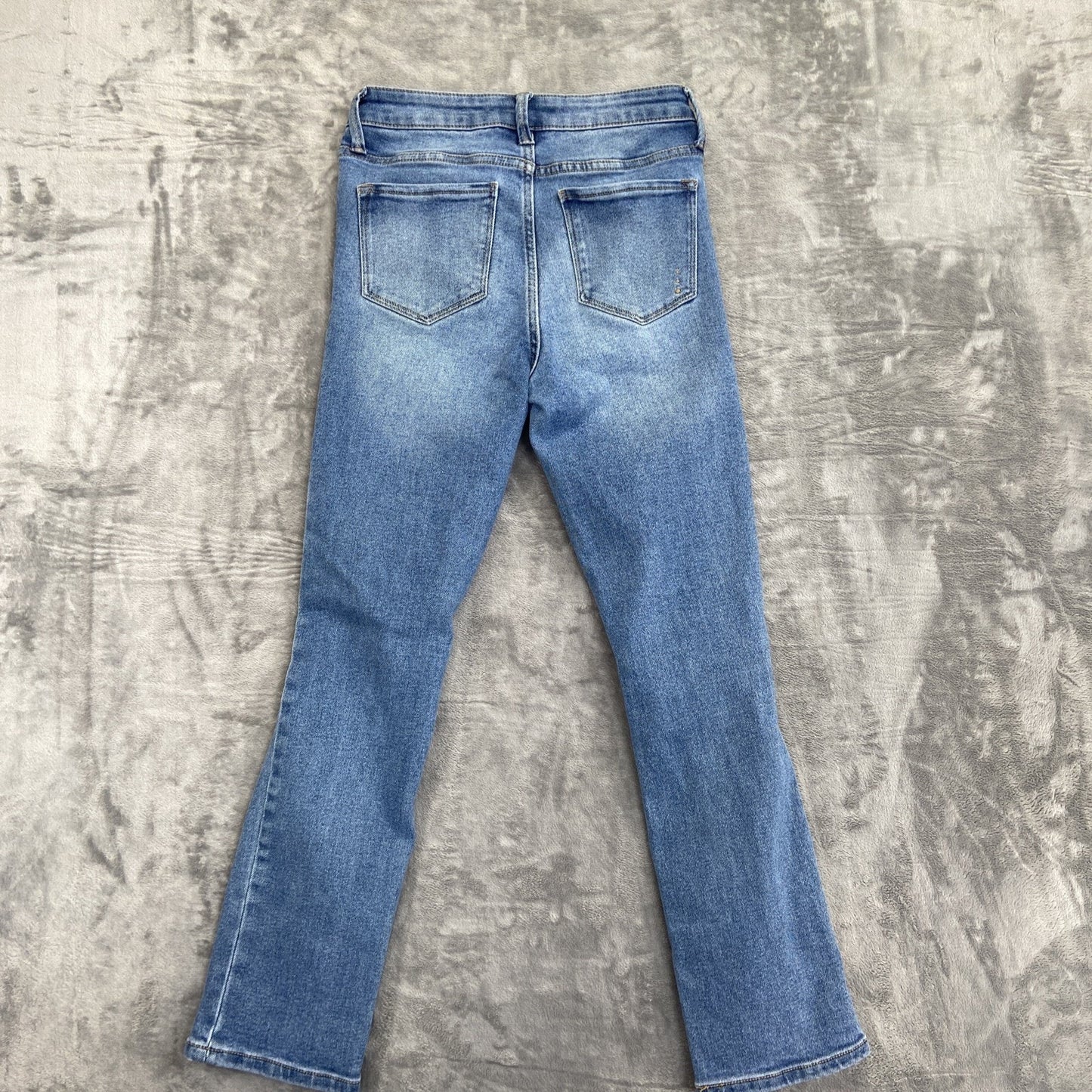 Rachel Roy Distressed Straight Jeans Women's Size 28 Blue Denim