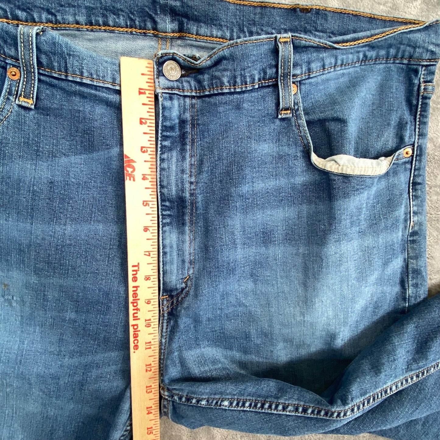 Levi's 559 Relaxed Straight Men's Jeans 44x34 Blue Denim Casual