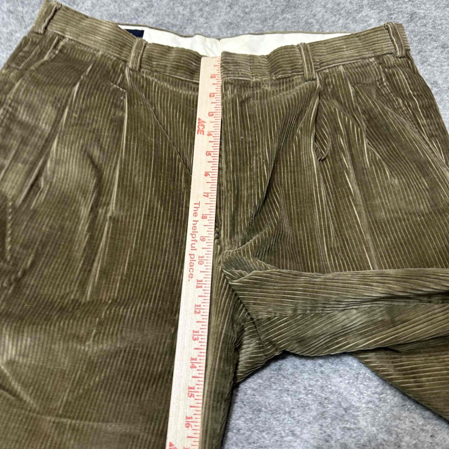 Brooks Brothers Men's Corduroy Pleated Cuffed Dress Pants Size 38 Long Brown