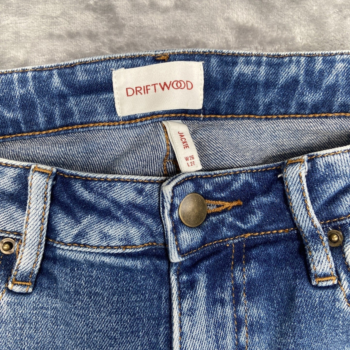 Driftwood Jackie Skinny Jeans Women's Size 26x27 Blue Denim
