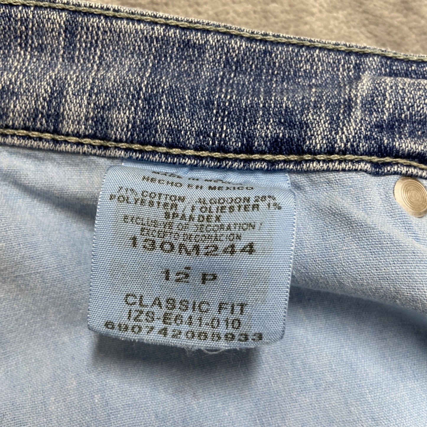 Riders By Lee Classic Fit Straight Jeans Womens Sz 12P Petite Light Blue Denim