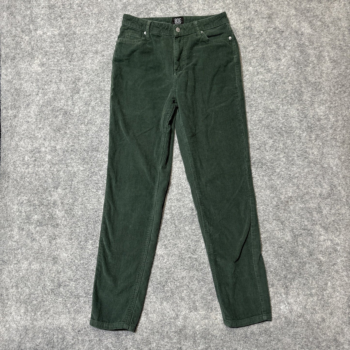 BDG Urban Outfitters Women's Corduroy High Rise Mom Jeans Size 25 Green Denim