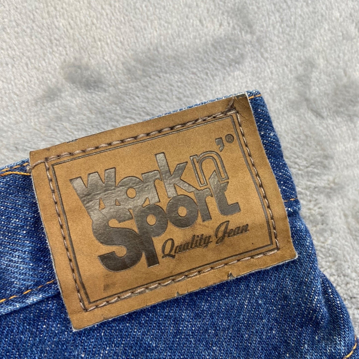 Work n' Sport Men's Quality Jeans 42x28 Blue Denim Regular