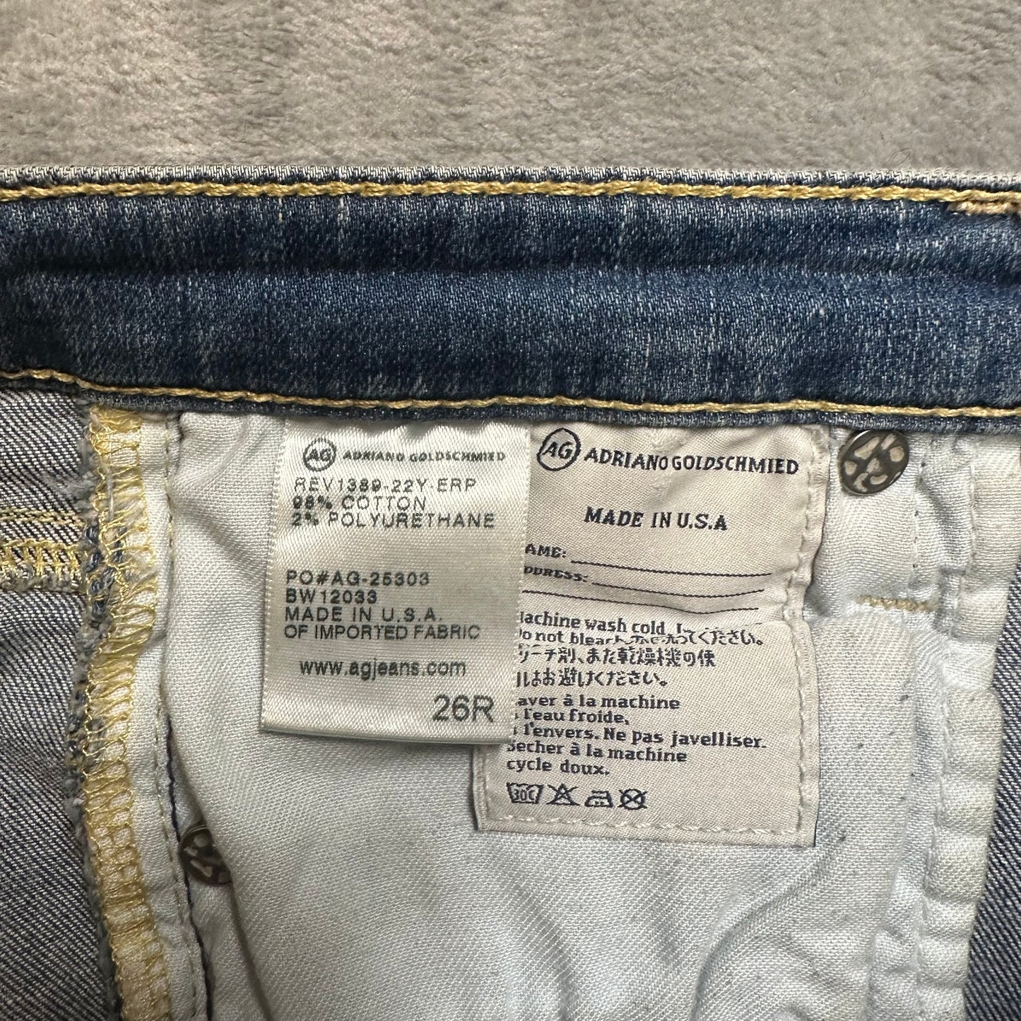 Adriano Goldschmied Super Skinny Jeans Women's Size 26 Blue Denim