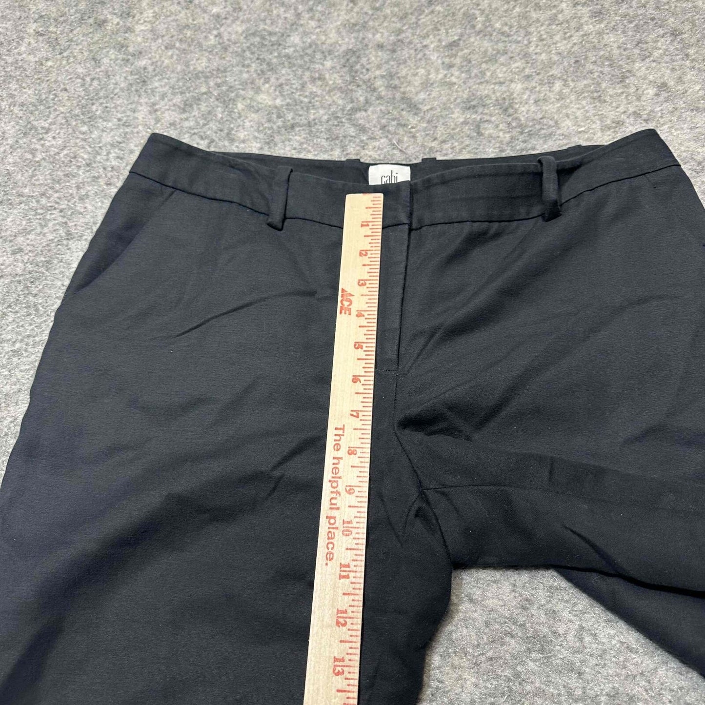 Cabi Men's Straight Fit Spandex Pants Belt Loops Size 6 Black Dark Wash