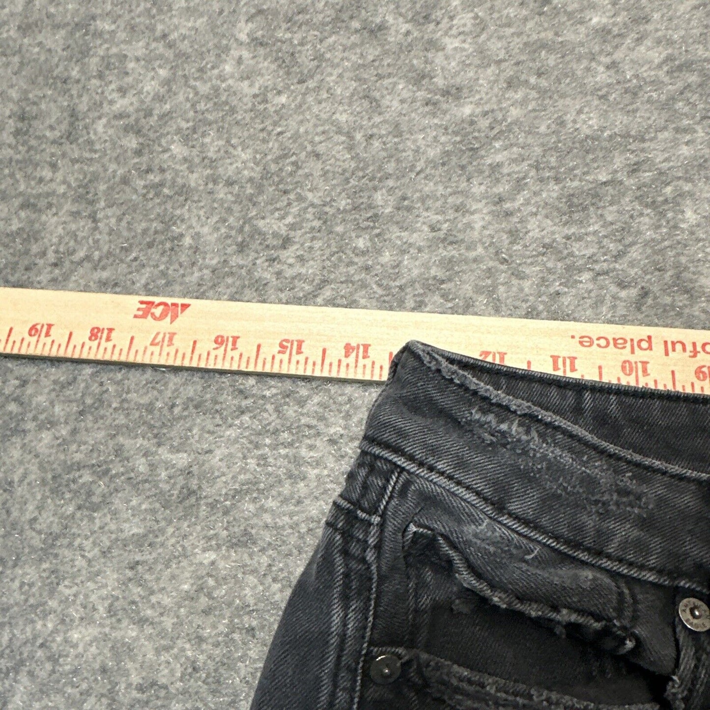 American Eagle Comfort Stretch Waistband Women's Distressed Mom Jeans Sz 6 Black