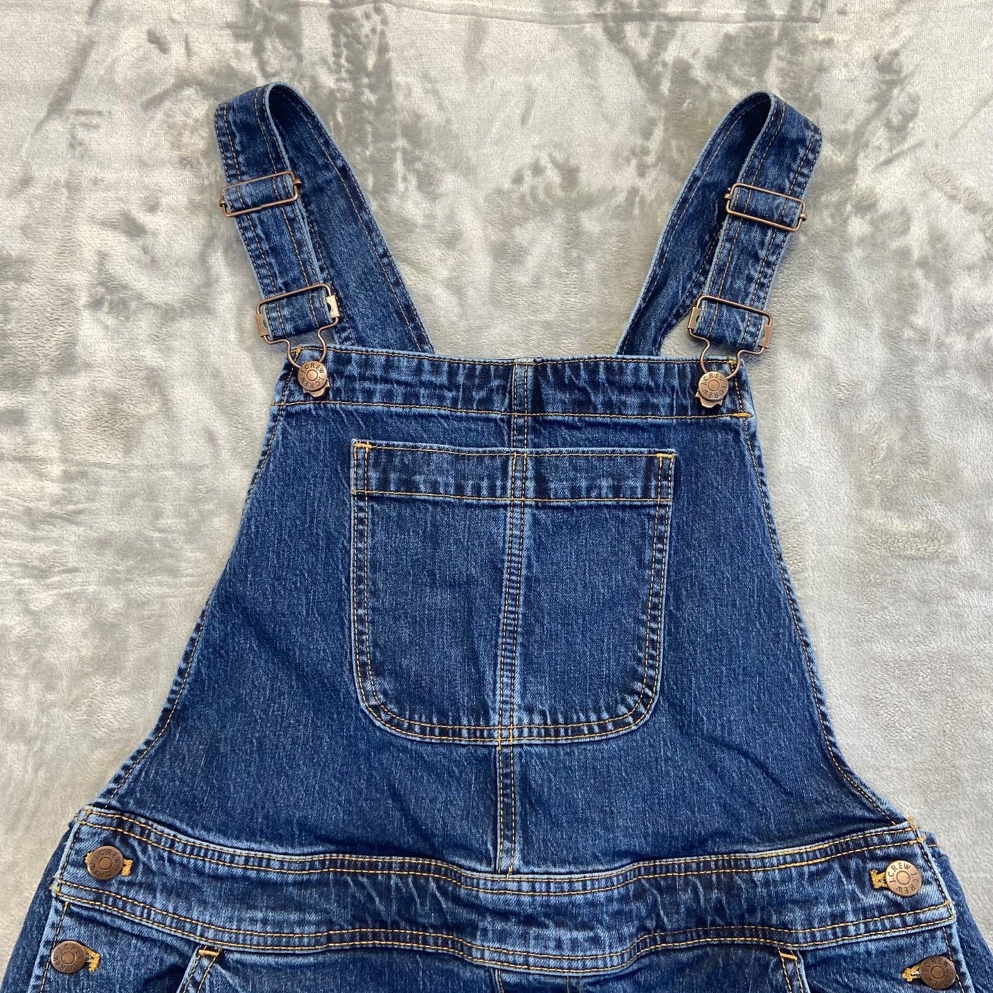 J.Crew Women's Denim Overalls XL Blue Dark Wash