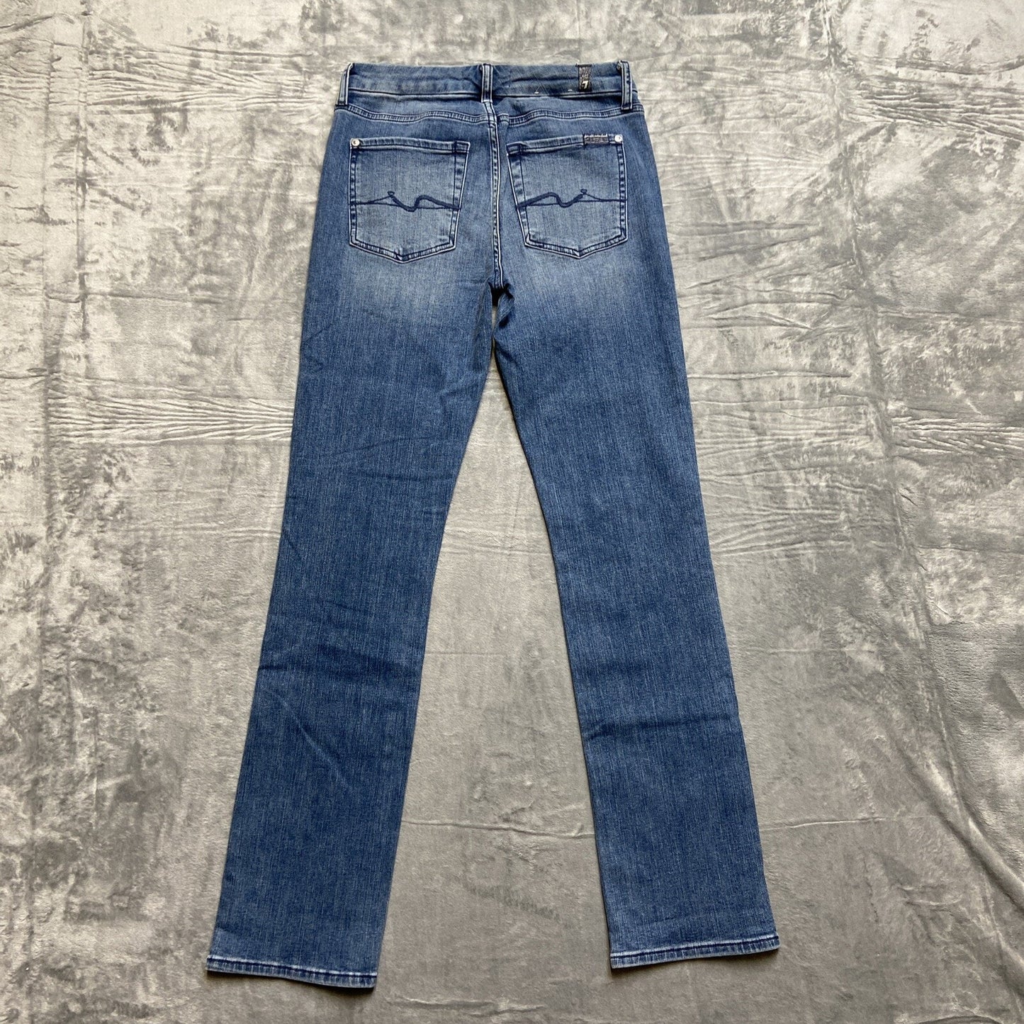 7 For All Mankind B(Air) Straight Leg Jeans Women’s Size 7 Blue Denim